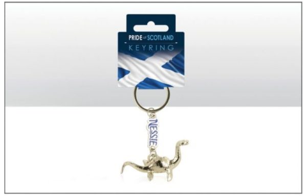 Silver Nessie Metal Keyring