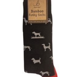 FUNKY BAMBOO SOCKS – HUNTING DOGS, SIZE 6-11
