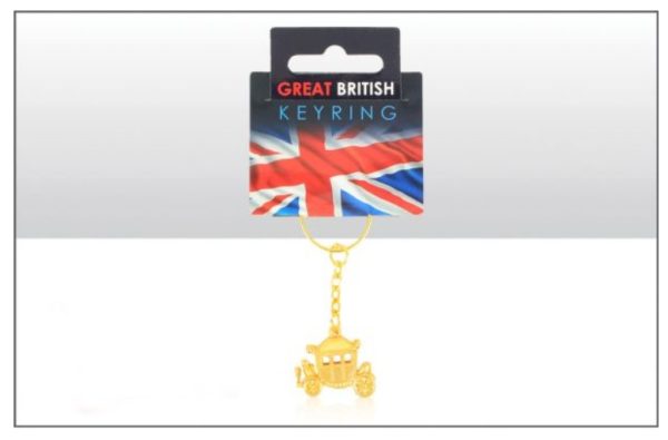 Coronation Carriage Metal Die Cast Keyring