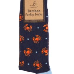 FUNKY BAMBOO SOCKS – CRAB, SIZE 4-7