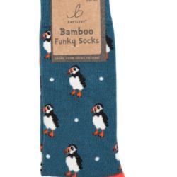 FUNKY BAMBOO SOCKS – PUFFY PUFFIN, SIZE 4-7