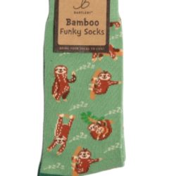 FUNKY BAMBOO SOCKS – SLOTH, SIZE 4-7