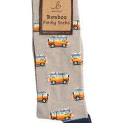 FUNKY BAMBOO SOCKS – SURFER BUS, SIZE 6-11