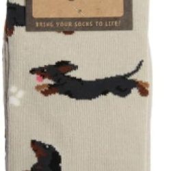 FUNKY BAMBOO SOCKS – SAUSAGE DOGGIE, SIZE 4-7