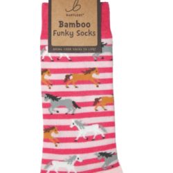 FUNKY BAMBOO SOCKS – GALLOPING HORSES, SIZE 4-7