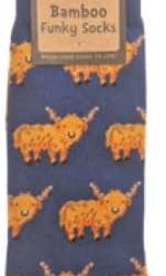 FUNKY BAMBOO SOCKS – HARDY HIGHLANDS, SIZE 6-11