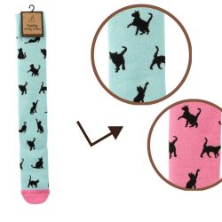 LADIES WELLY SOCKS – CAT SILHOUETTES, ASSTD.